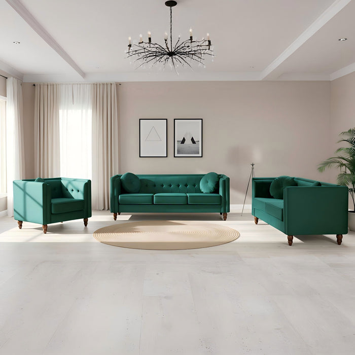 Chesterfield Loveseat 2 Seater Couch For Living Room