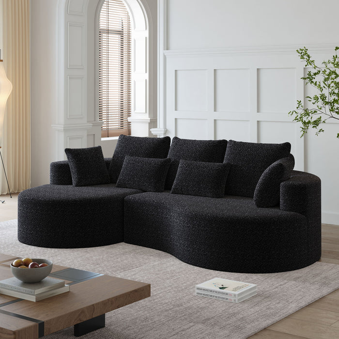 Curved Oversized Sectional Sofa With Extra Deep Seat