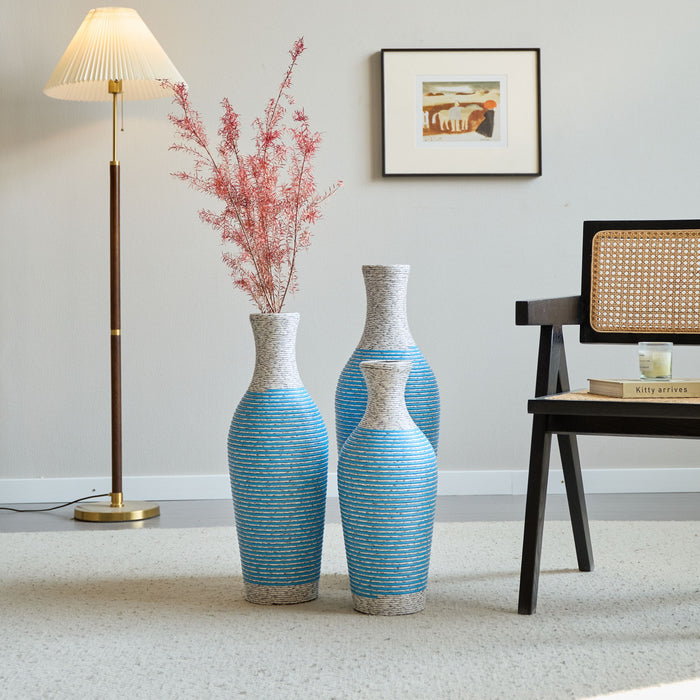 Classic And Neat Floor Vase, High Independent Flower Stand (Set of 3)