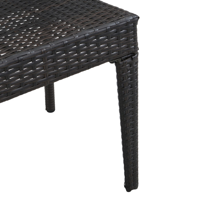 Outdoor Dining Chairs, Stackable Chairs With UV Resistant Frame (Set of 2) - Brown Multi