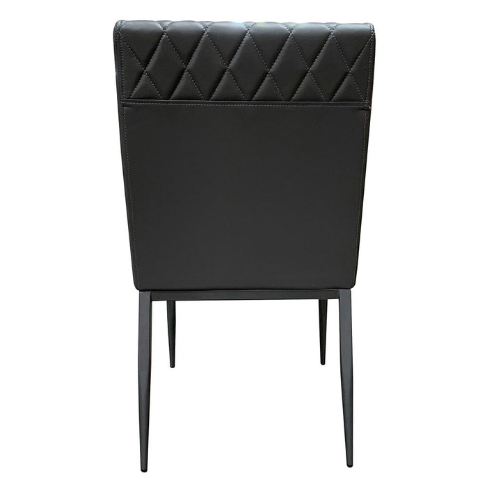 Cargo - Chair - Gray Synthetic Leather & Gunmetal