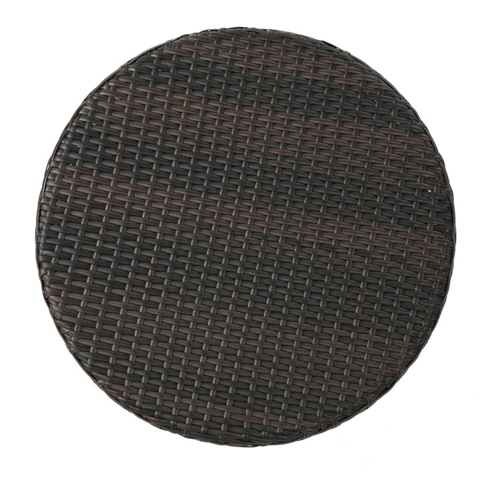 Kenneth - 3 Pieces Chat Set Outdoor Furniture - Brown Multi