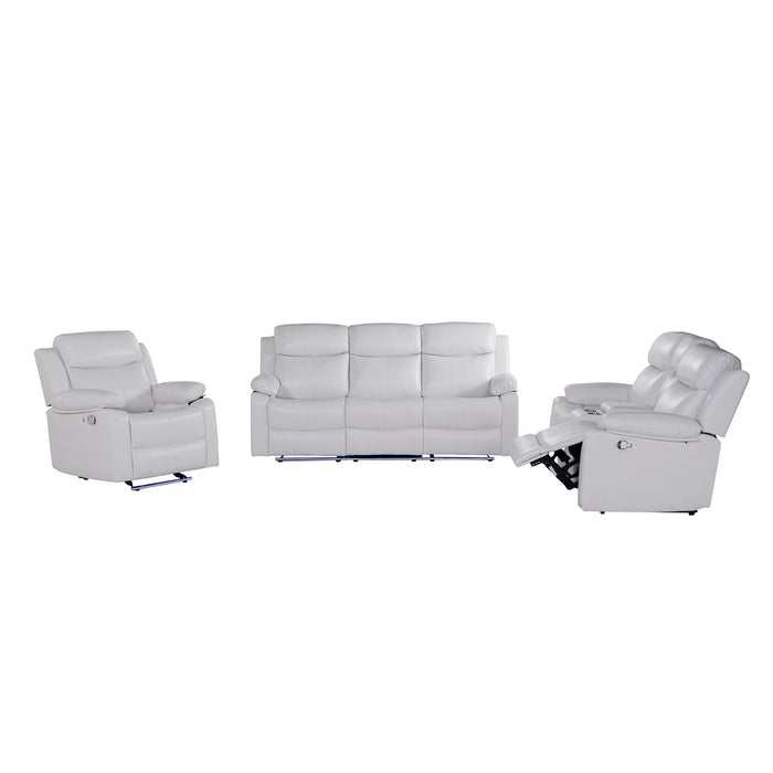 Blanche - Glider Recliner With LED, Pillow Top Arms