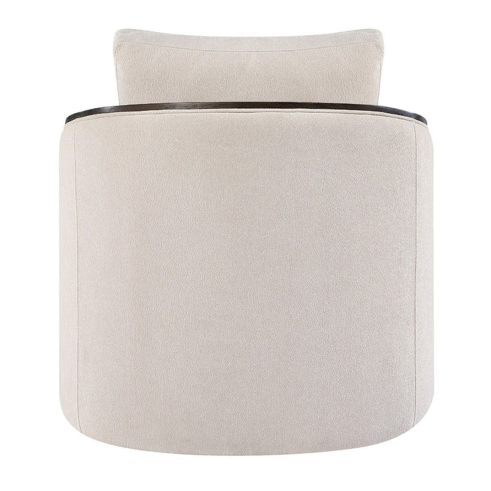 Lenora - Accent Chair With Swivel - Beige Chenille