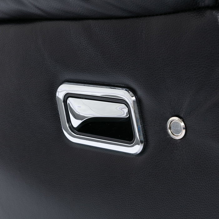 3 Seater Home Theater Recliner Manual Recliner Chair With A LED Light Strip Two Built-In Cup Holders For Living Room