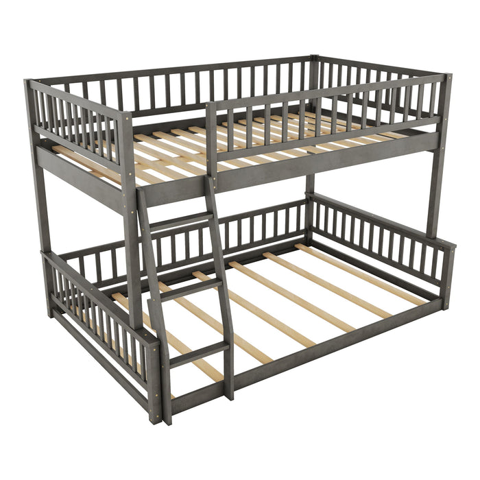 Bunk Bed With Ladder And Guardrails