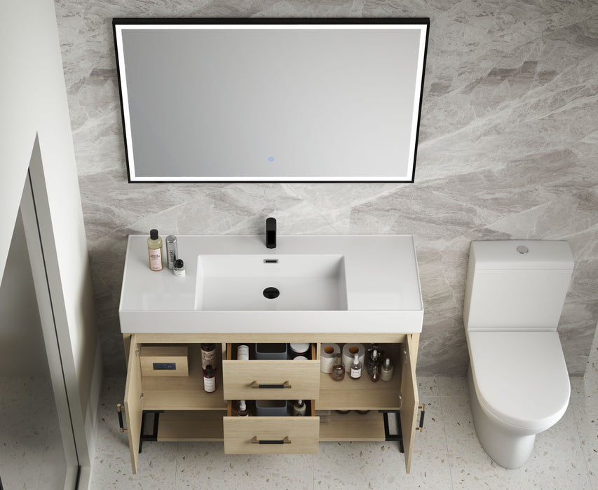 Bathroom Vanity Freestanding Design With Resin Sink