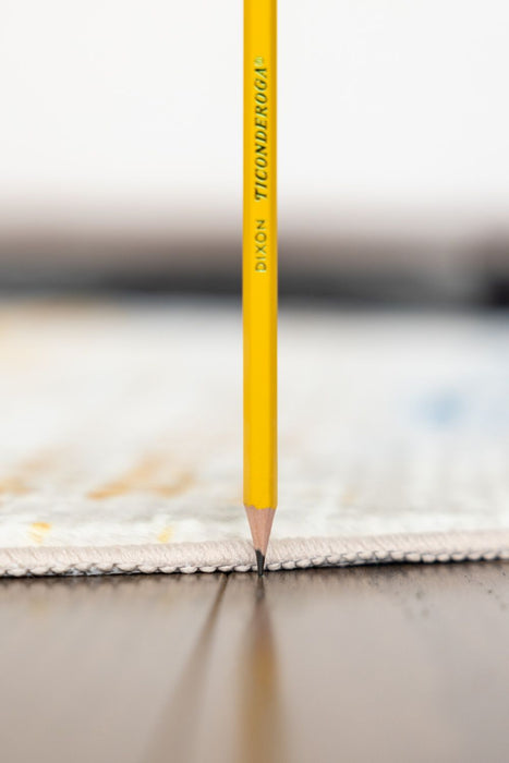 Rabbit - 41" X 41" Washable Non - Slip Round Rug - Ivory Multi