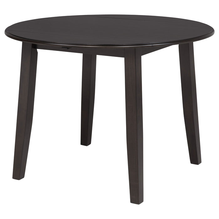 Jackie - 5 Piece Dining Set With Drop Leaf Table And Side Chairs - Dark Coffee