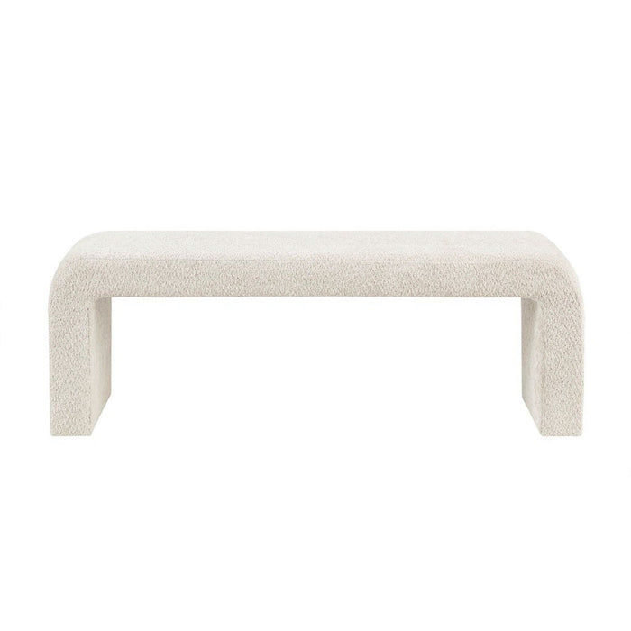 Modern Waterfall Bench - Cream