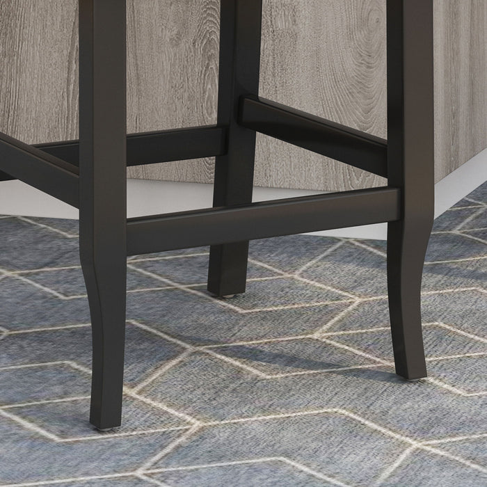 Vienna - Fabric Tufted Counter Stool With Nailhead Accents (Set of 2)