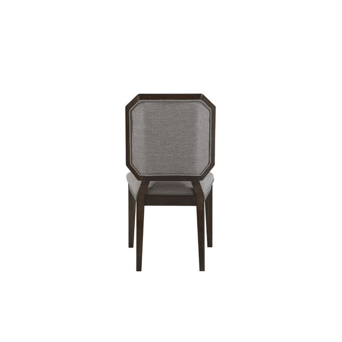 Selma - Side Chair Set of 2) - Gray Fabric & Tobacco
