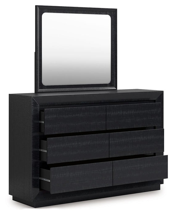 Londer - Dresser And Mirror - Black