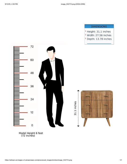 T Bar Ridged Chest - Brown