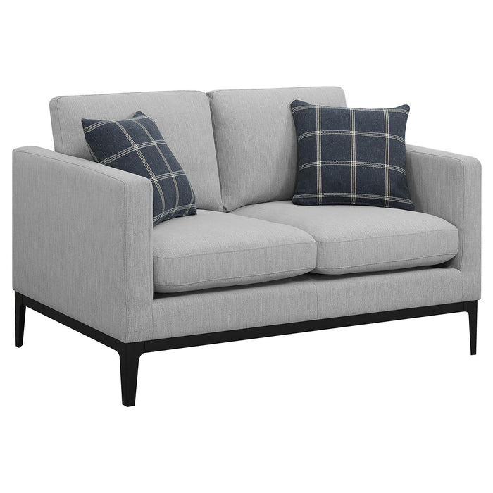 Montauk - 2 Piece Arms Living Room Set With Upholstered Seating - Light Gray