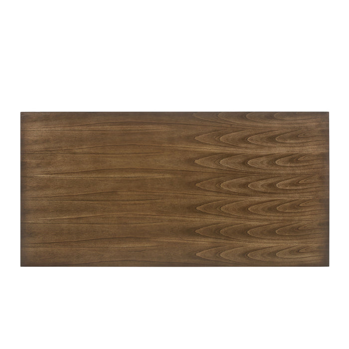 Farmhouse Style Dining Table With Wood Like Top