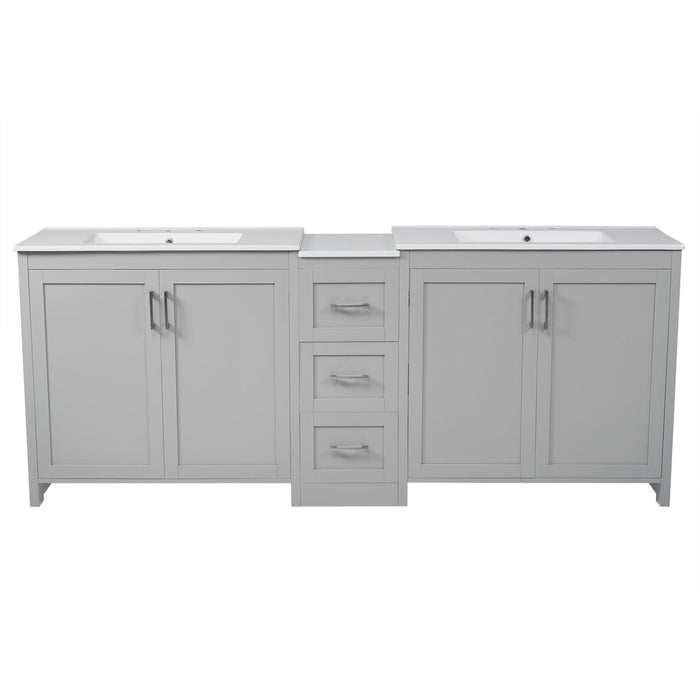 Double Sink Bathroom Vanity With Quartz Countertop