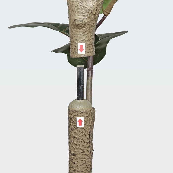 6Ft Real Touch Fake Fiddle Leaf Fig Tree In Pot, Indoor Decor For Home - Green Leaves