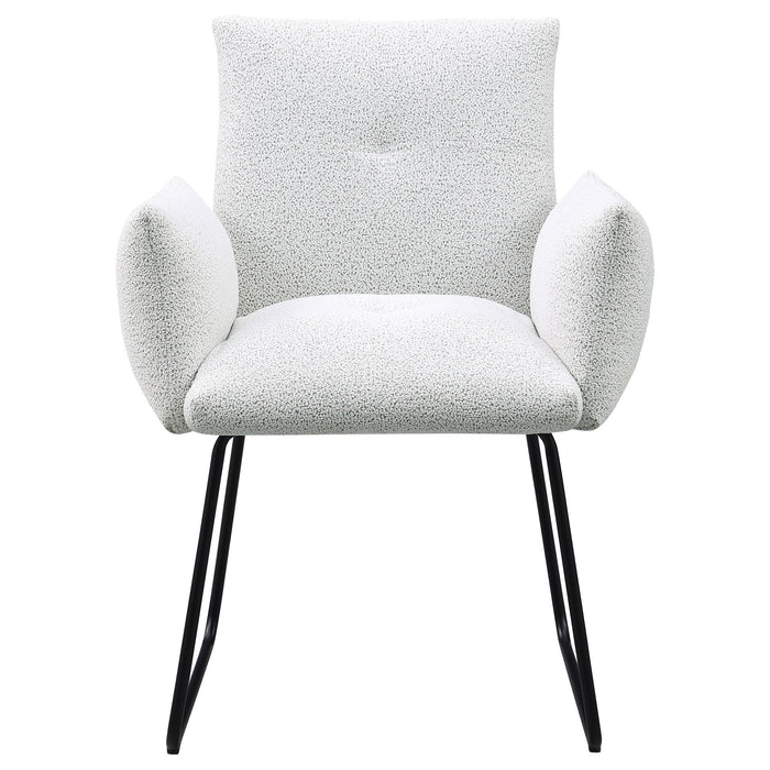 Ackland Upholstered Dining Arm Chair Light Grey (Set of 2)