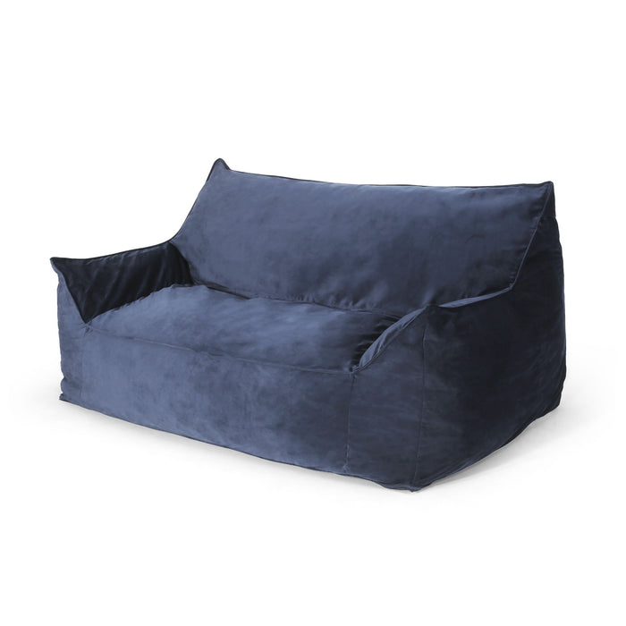 Fila - Velveteen Oversized Seater Bean Bag Chair With Armrests