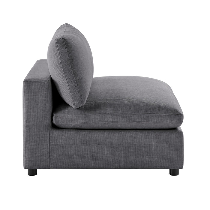 Cassandra - Armless Slipper Chair - Charcoal Gray