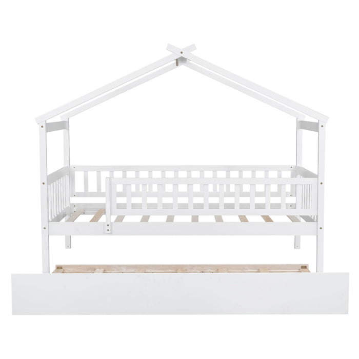Creativity House Bed With Twin Size Trundle