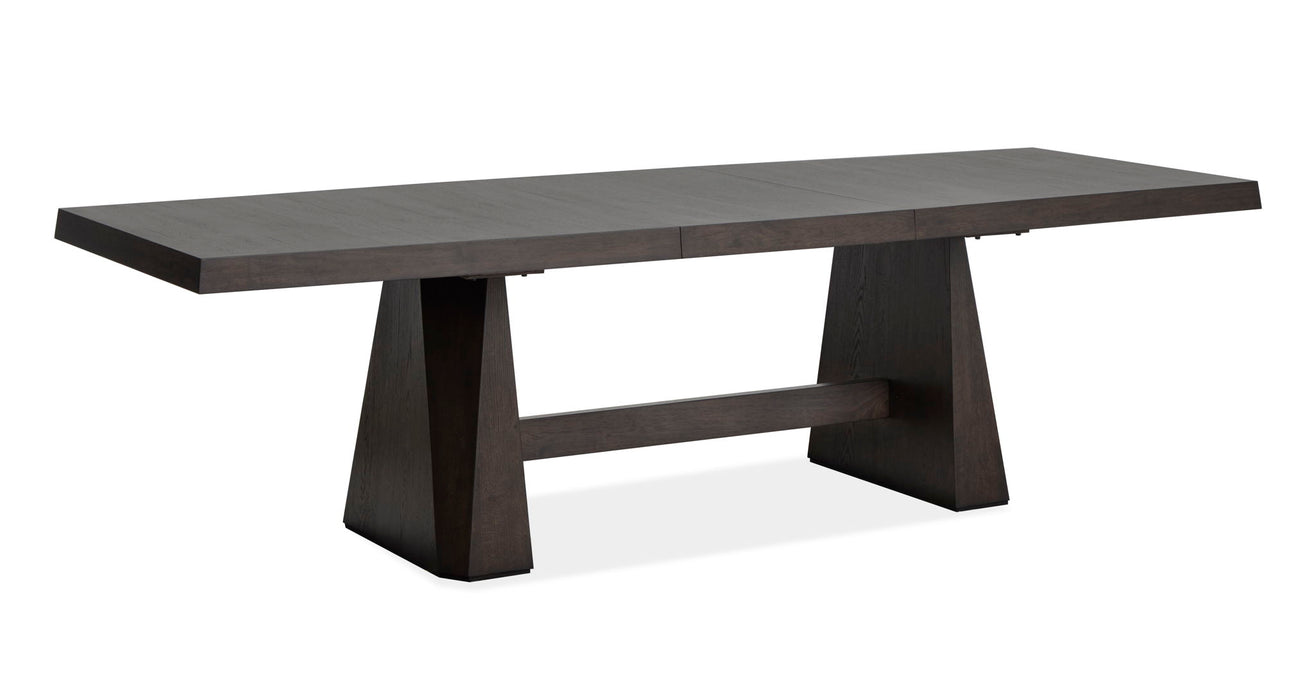 Tauren - 4 Piece Extendable Double Pedestal Dining Table Set