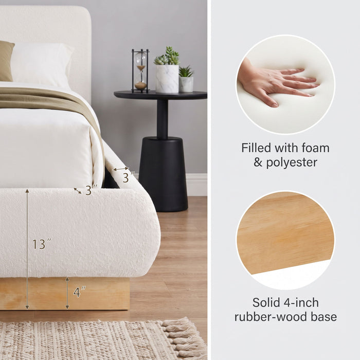 Upholstered Platform Bed Frame, No Box Spring Required
