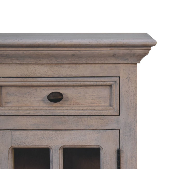 Glazed Bedside Table - Stone White
