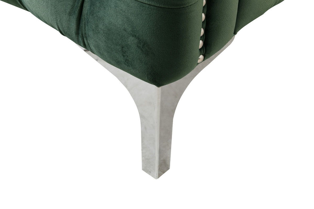 Bayberry - Velvet Sofa With 3 Pillows