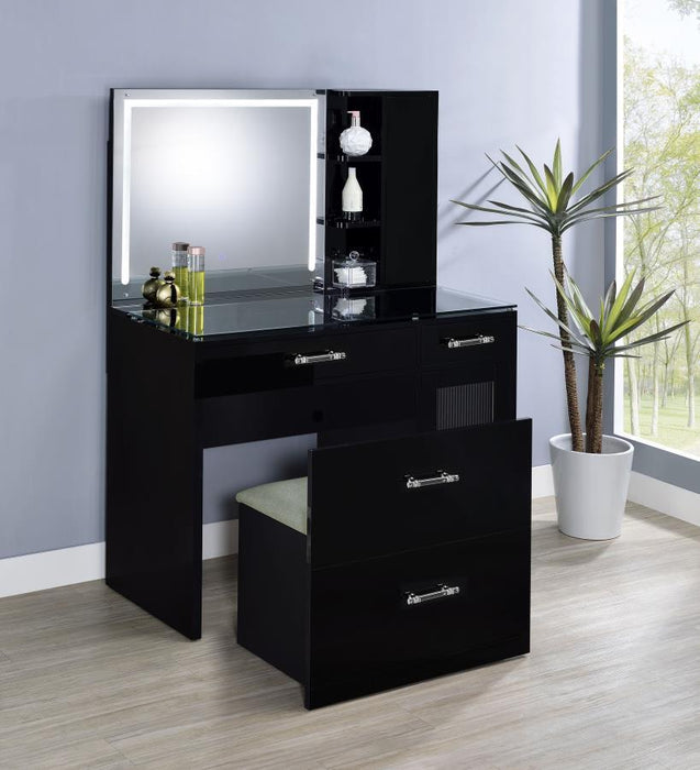 Flora - 2-Drawer Vanity Set With LED Mirror