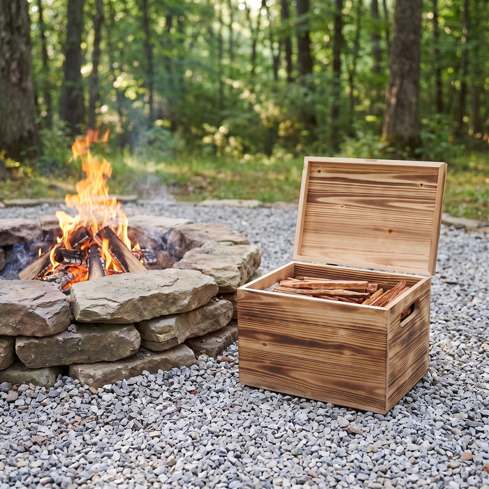15 Lbs Fatwood Fire Starter Sticks With Box, 100% Natural Kindling Wood, Pine Firewood Firestarter For Campfire, Stove, Fireplace, Bonfires, Grill - Natural