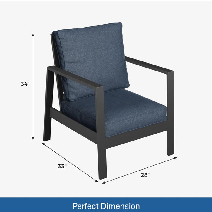 Modern 5 Seat Outdoor Patio Furniture Set With Coffee Table