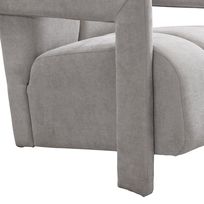 Modern Minimalist Leisure Armchair With L Shaped Armrests
