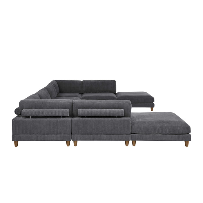 Modern Modular Sectional With Adjustable Back Support