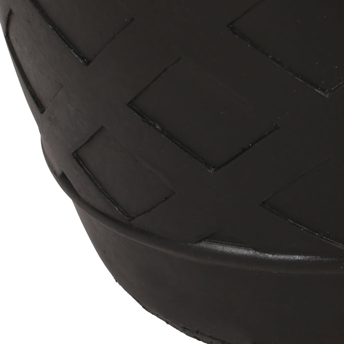 Outdoor Side Table With Lattice Design And Round Top - Black