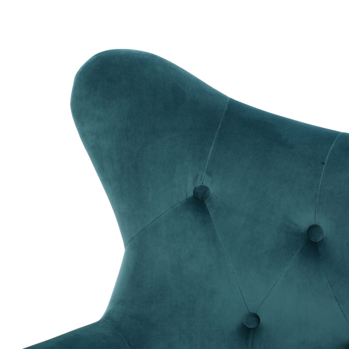 Alyssa - Mid Century Upholstered Arm Chair With Wingback Design