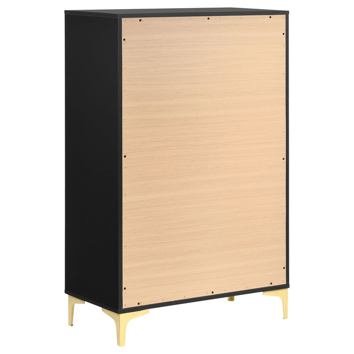 Lexie - 5 Drawer Rectangular Chest - Black