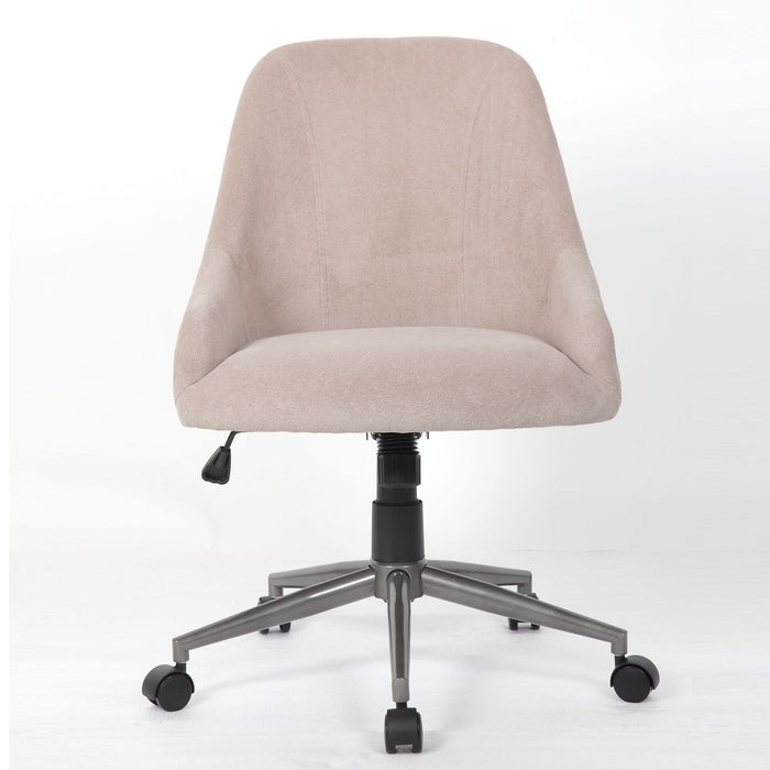 Ergonomic Office Enveloping Bucket Back Swivel Computer Chair - Beige