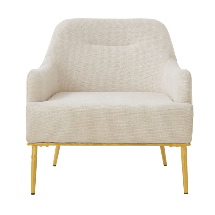 Modern Elegance Accent Chair With Curved Backrest
