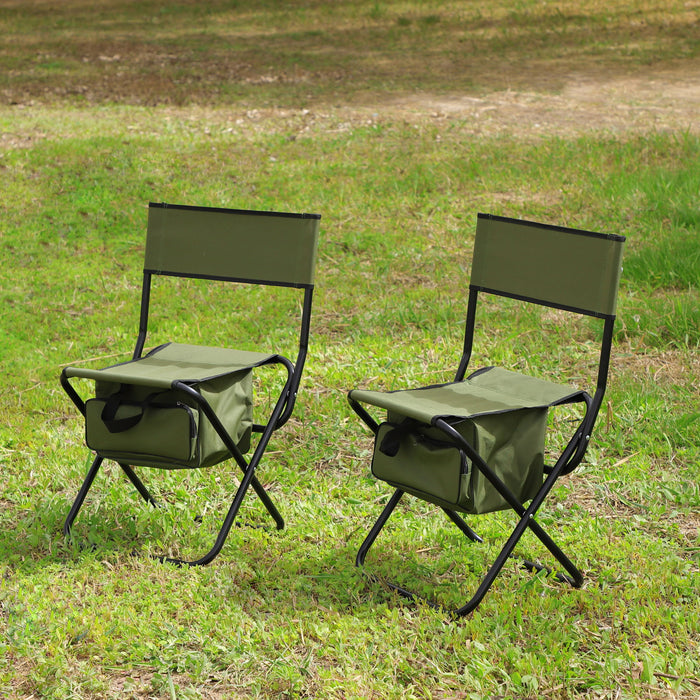 Folding Outdoor Chairs With Storage Bag, Portable Chair For Indoor, Outdoor Camping, Picnics And Fishing