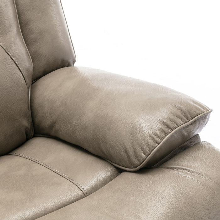 3 Seater Home Theater Recliner Manual Recliner Chair With A LED Light Strip Two Built-In Cup Holders For Living Room