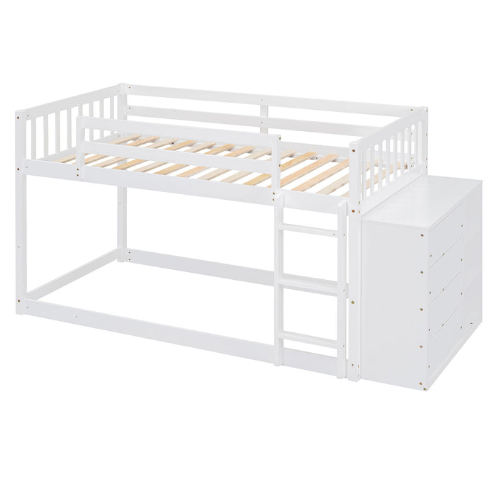 Bunk Bed With 4 Drawers And 3 Shelves