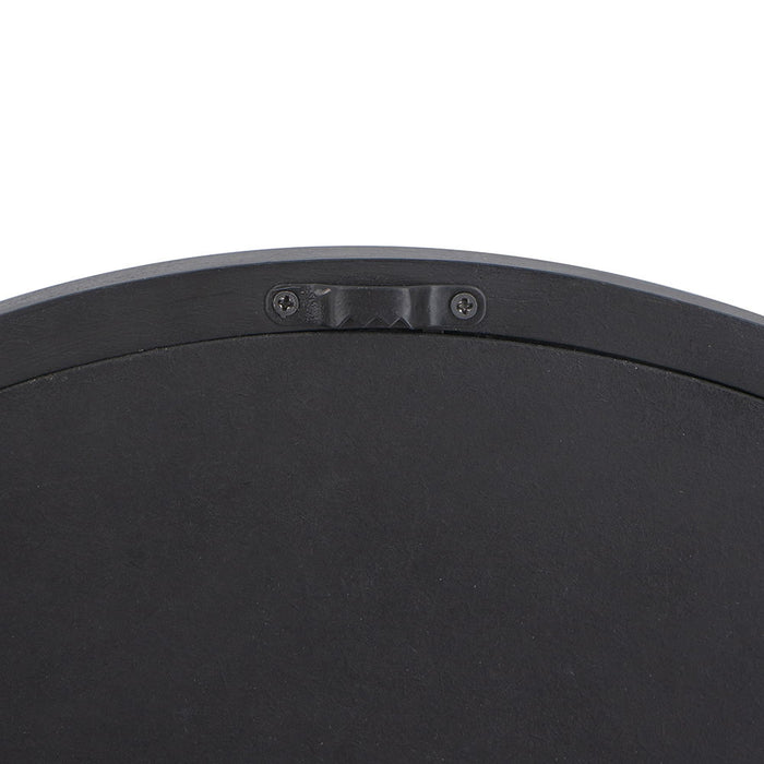 Circle Wall Mirror With Wooden Frame, Wall Mirror For Living Room