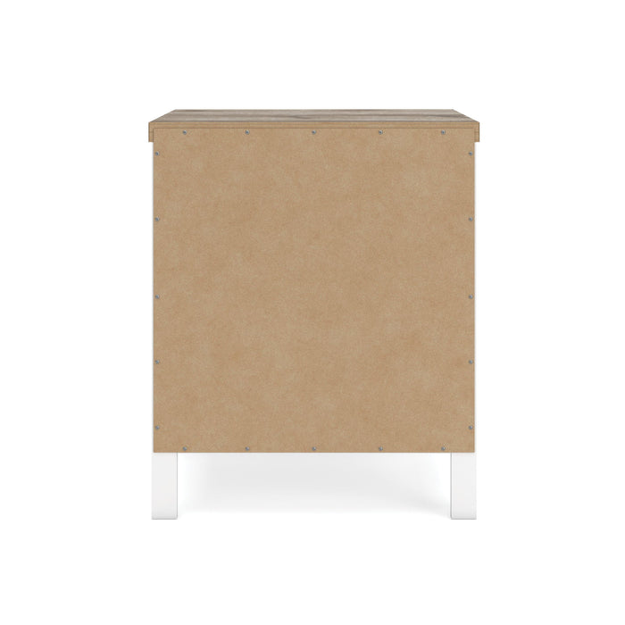 Kerisden - Two Drawer Night Stand - White / Brown