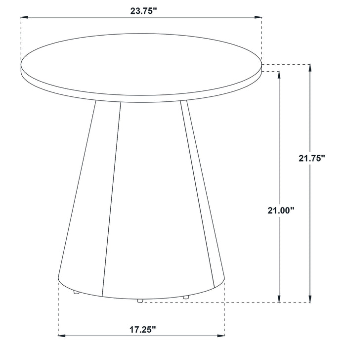 Franklin Round Wood Pedestal Side End Table Dark Brown