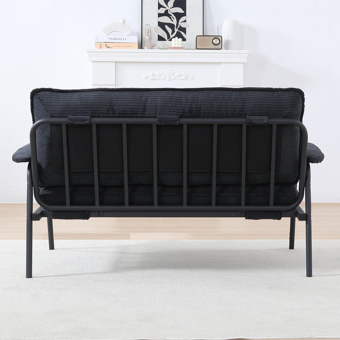 Modern Metal Frame Sofa With Sponge Filling For Compact Spaces And Versatile Use