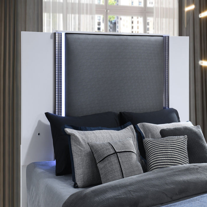 Moon - 5 Pieces Bedroom Set With LED Accent
