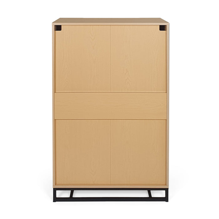 Borah - Contemporary Wood 5 Drawer Dresser - Natural