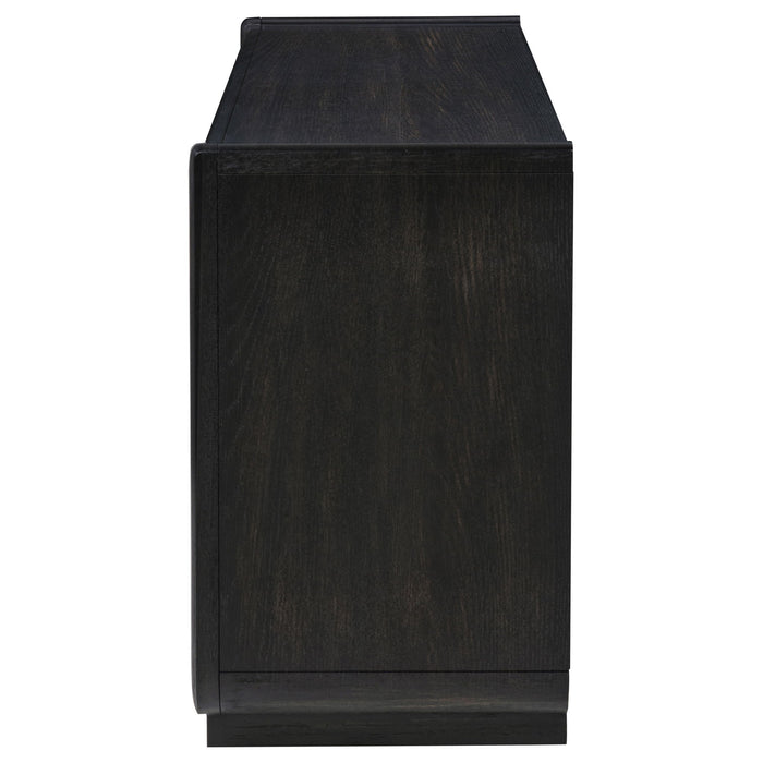 Leandro 2-drawer Entryway Sofa Console Table Burnished Black